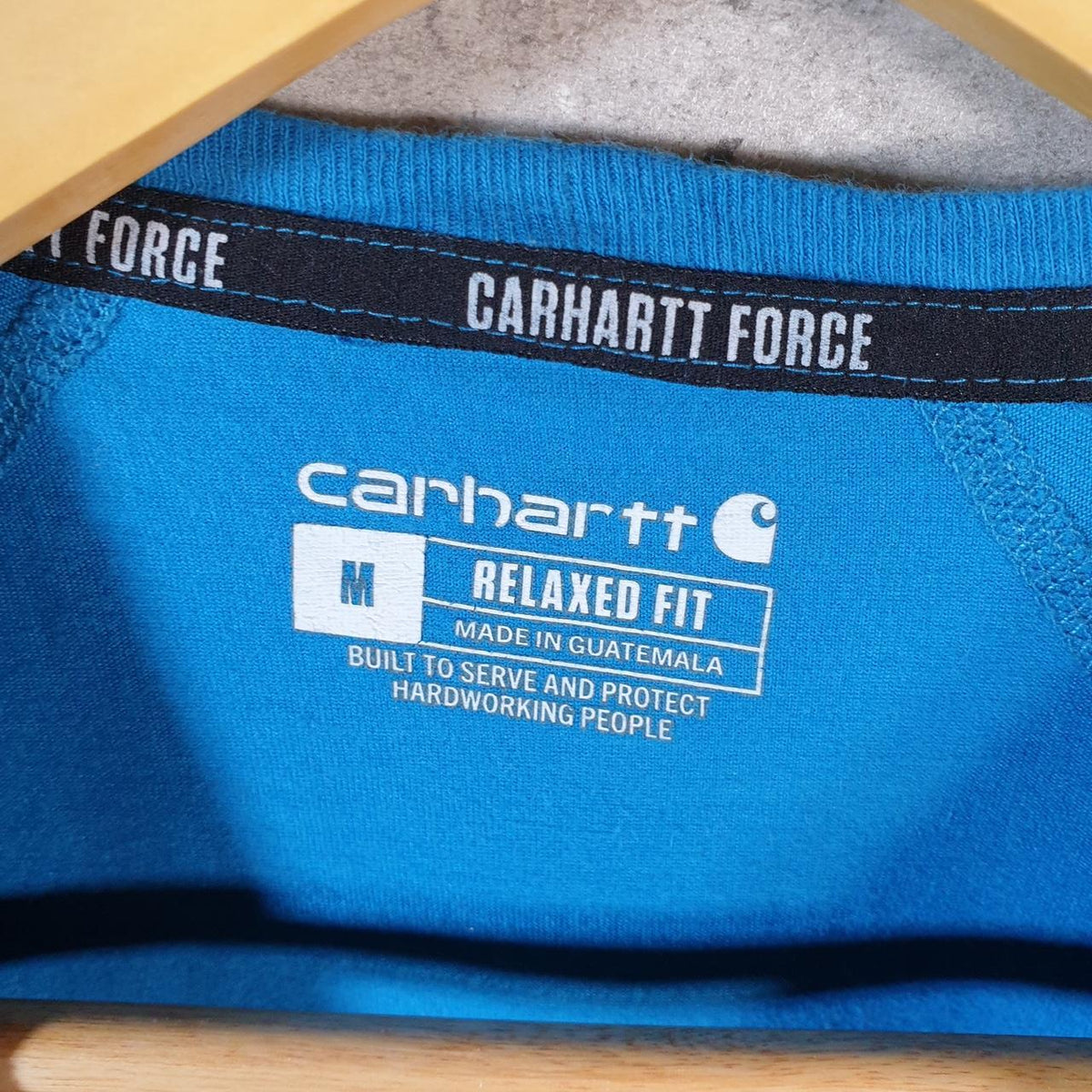 Vintage Carhartt Pocket T Shirt Men’s Medium Blue Workwear Chore Utility Relaxed Fit C9361