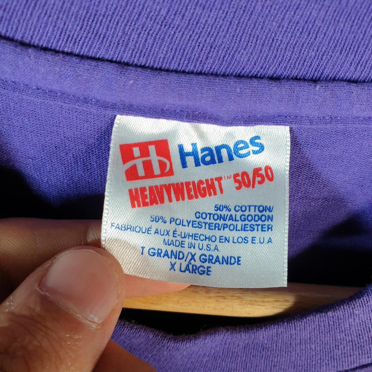 Vintage Hanes Texas 5k Run Olympics 1992 USA Single Stitch T Shirt Men’s XL Purple C8746