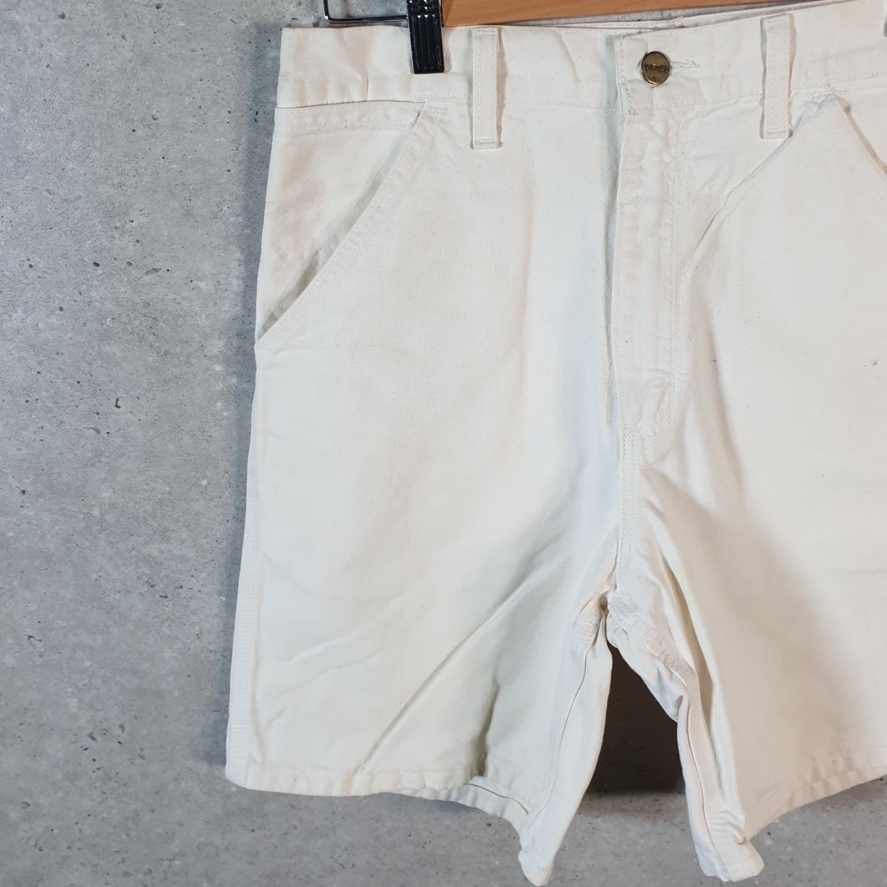 Vintage Carhartt Baggy Carpenter Shorts Jorts Cargo Men’s W30 Beige Original Fit Workwear