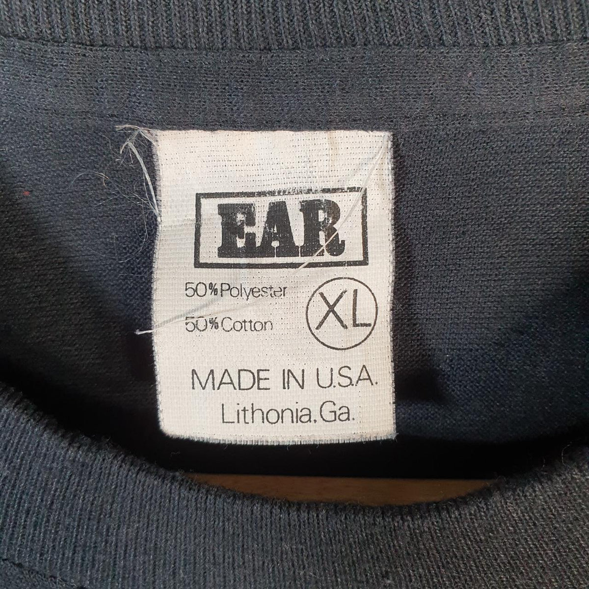 Vintage Ear Black Velvet Canadian Whisky 90s USA Single Stitch T Shirt Men’s XL Black