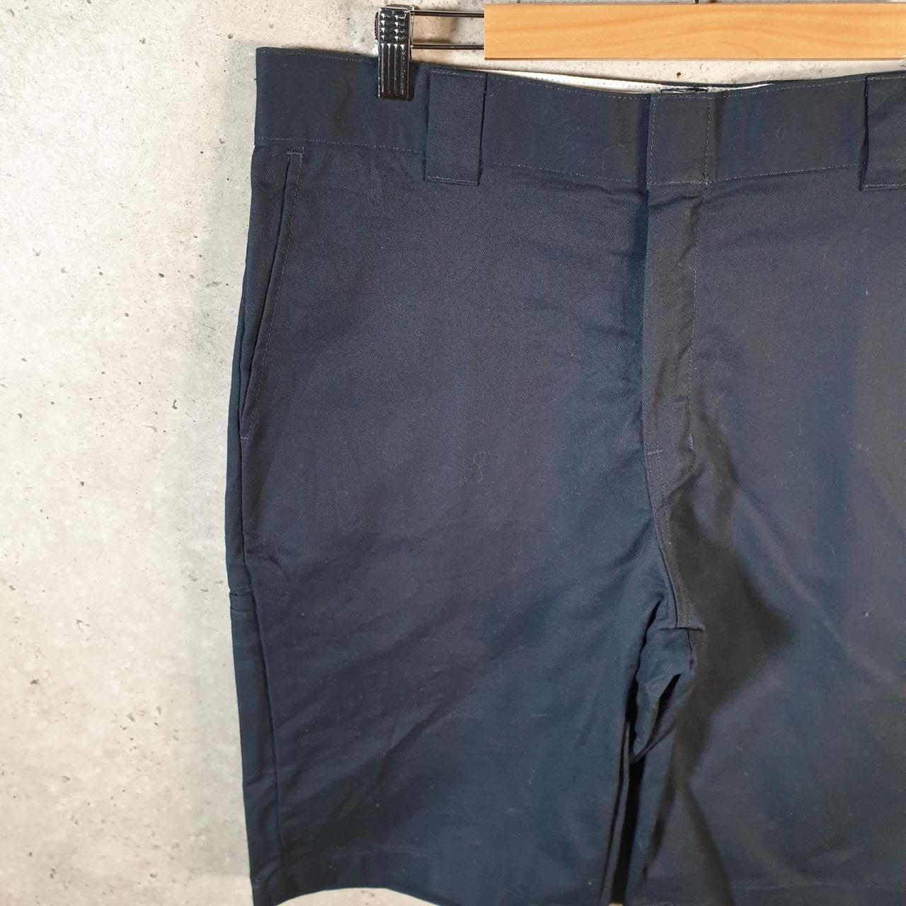 Vintage Dickies Baggy Chino Shorts Jorts Cargo Mens W36 Navy Blue Loose Fit