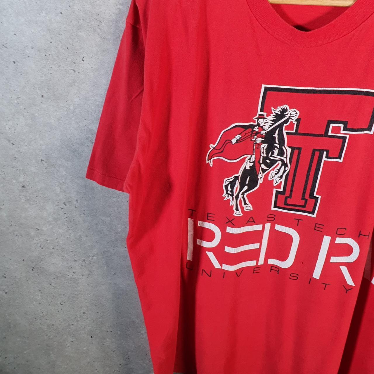 Vintage Jansport Texas Tech Red Raiders Uni 90s USA Single Stitch T Shirt Men’s 2XL Red