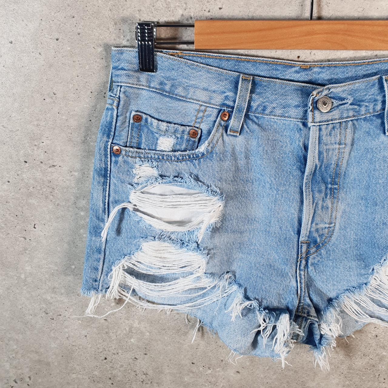 Vintage Levi’s 501 Baggy Shorts Jorts Cargo Womens W29 Blue Relaxed Denim