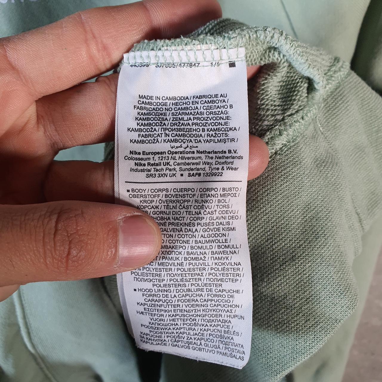 Vintage Nike Utility Army Club Hoodie Womens Medium Green Swoosh Y2K Pullover Logo