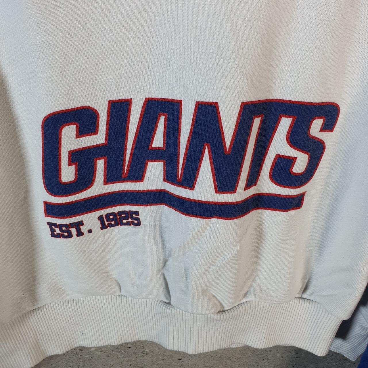 Vintage NFL New York Giants Cropped Sweatshirt Womens Small White USA Pro Sport
