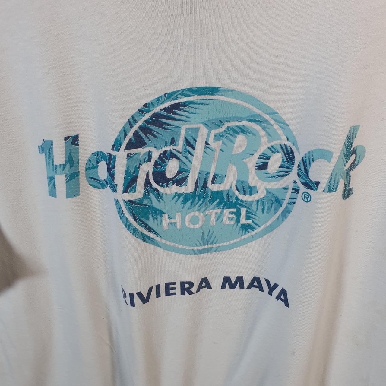 Vintage Hard Rock Hotel Riviera Maya 90s USA Spellout T Shirt Men’s Medium White