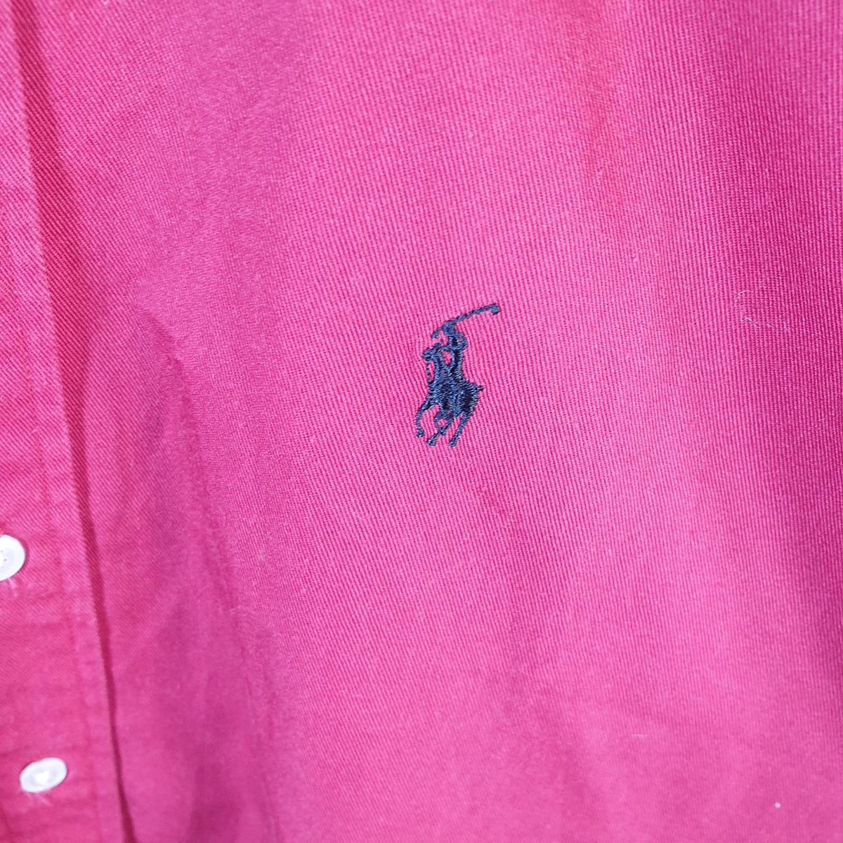 Vintage Ralph Lauren Button Down Shirt Men’s Medium Burgundy Classic Fit Pony Cotton