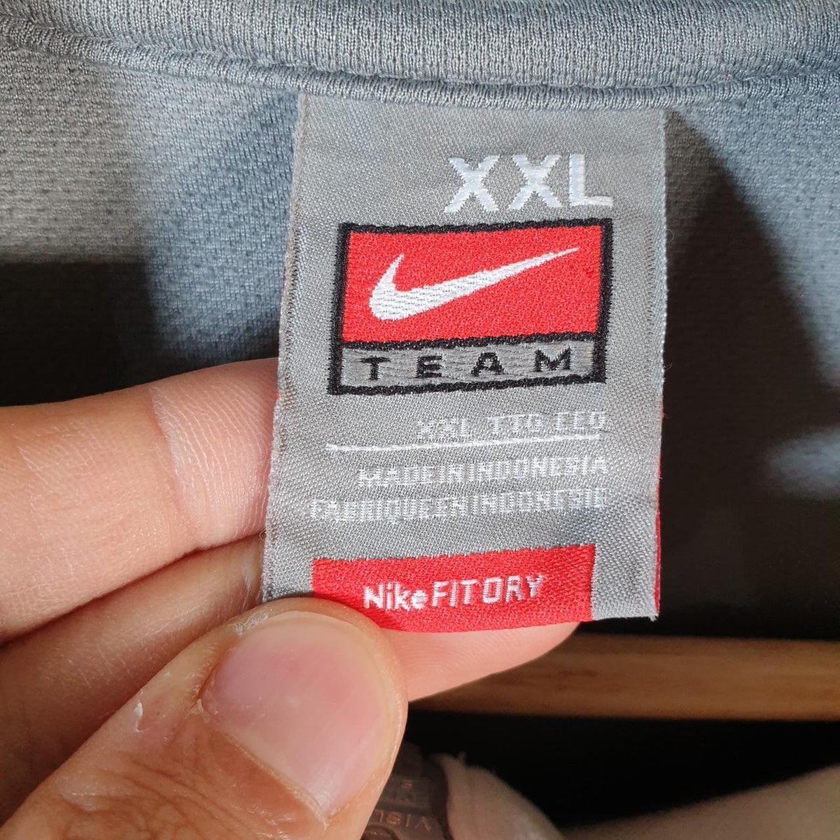 Vintage Nike Team Dri Fit Windbreaker Track Jacket Mens 2XL Grey USA Swoosh Full Zip USA