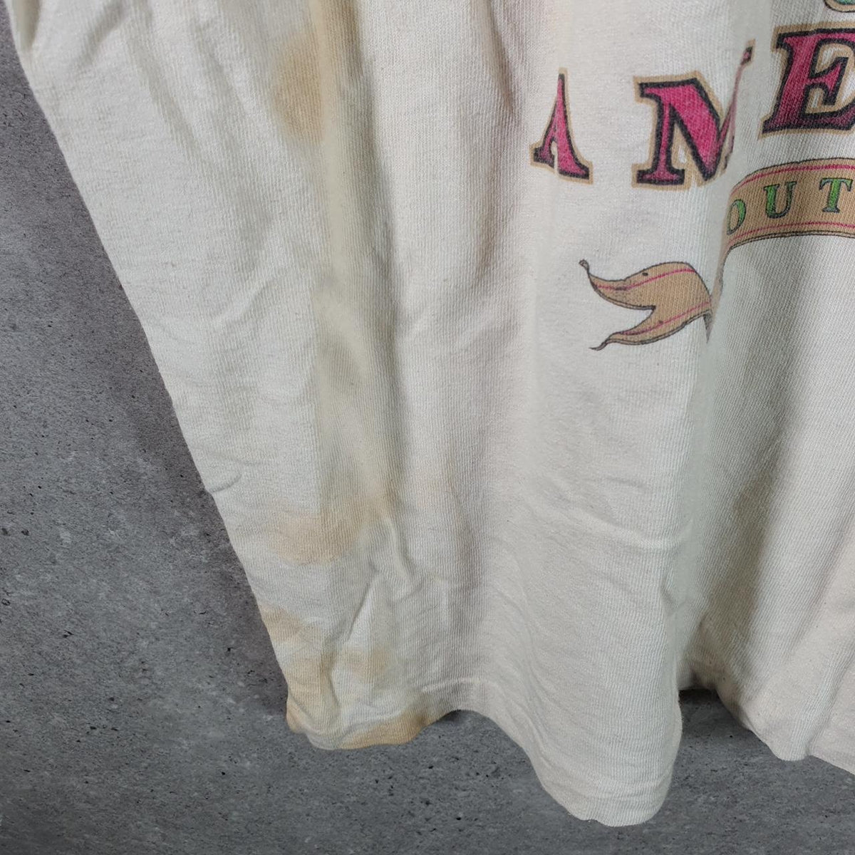 Vintage Anvil USA North American Outfitters 90s USA Single Stitch T Shirt Men’s Large Beige Big Fish Vintage