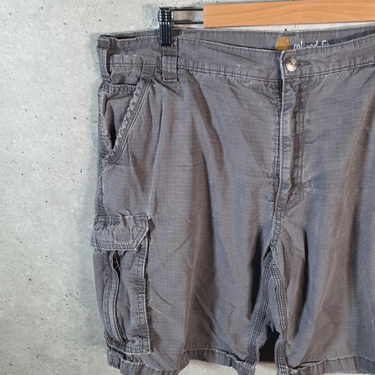 Vintage Carhartt Baggy Carpenter Shorts Jorts Cargo Men’s W40 Grey Relaxed Fit Workwear A4861