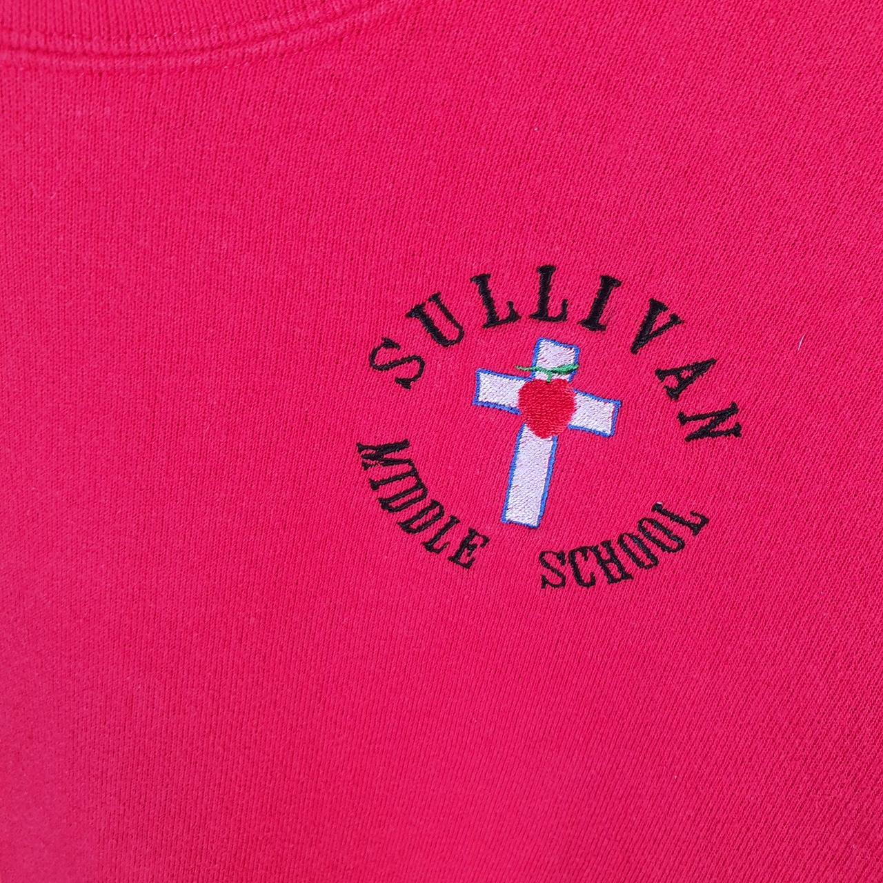 Vintage Lee Heavyweight Sweatshirt Men’s Small Red USA Sullivan School Embroidered