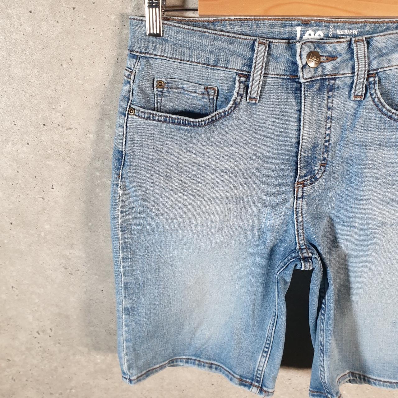 Vintage Lee Baggy Shorts Jorts Cargo Womens W30 Blue Relaxed Denim