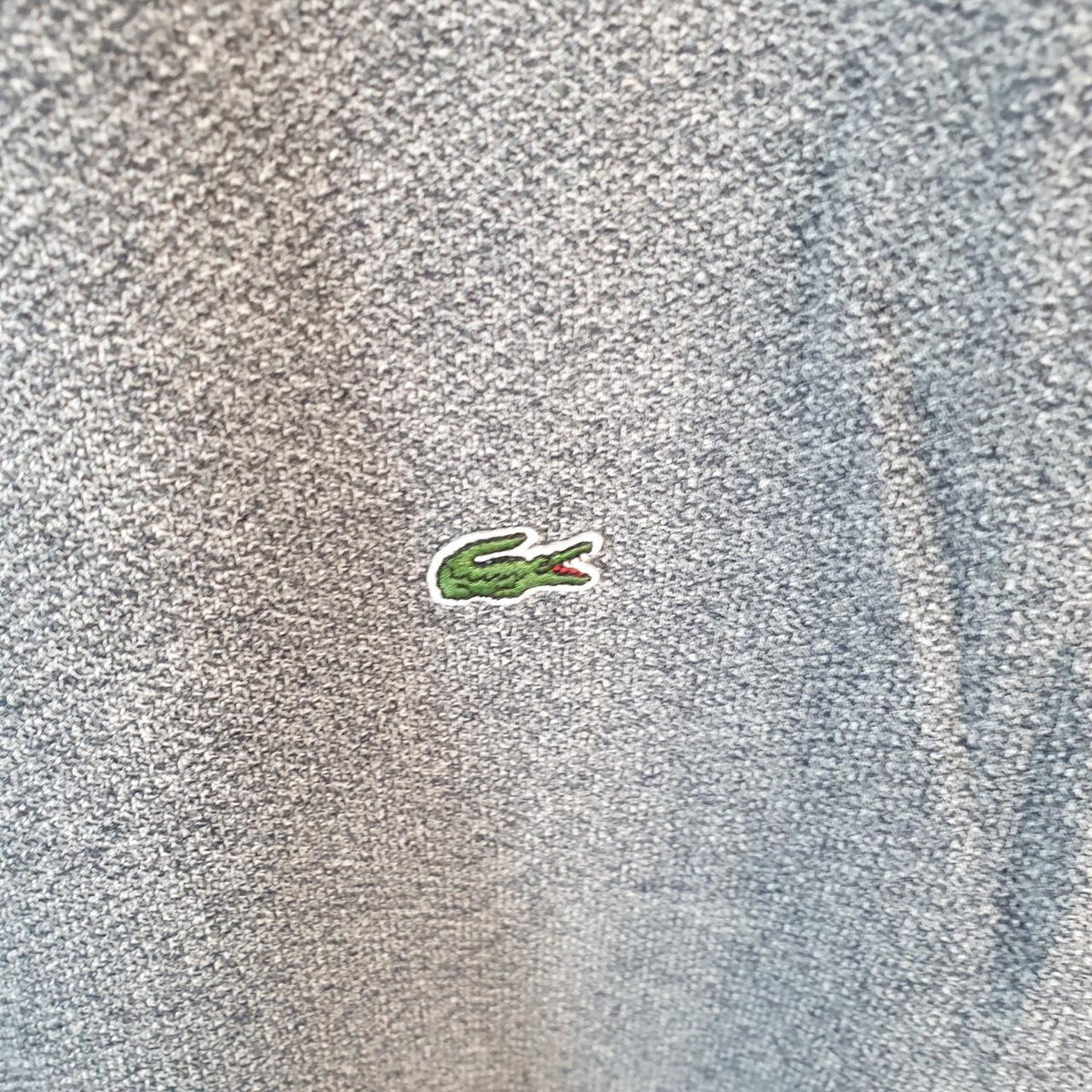 Vintage Lacoste Knit Sweater Mens XL Grey Y2K Jumper Logo