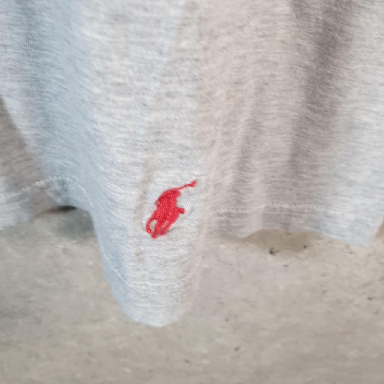 Vintage Ralph Lauren Polo T Shirt Men’s Large Grey Embroidered Classic Fit Pony C8601