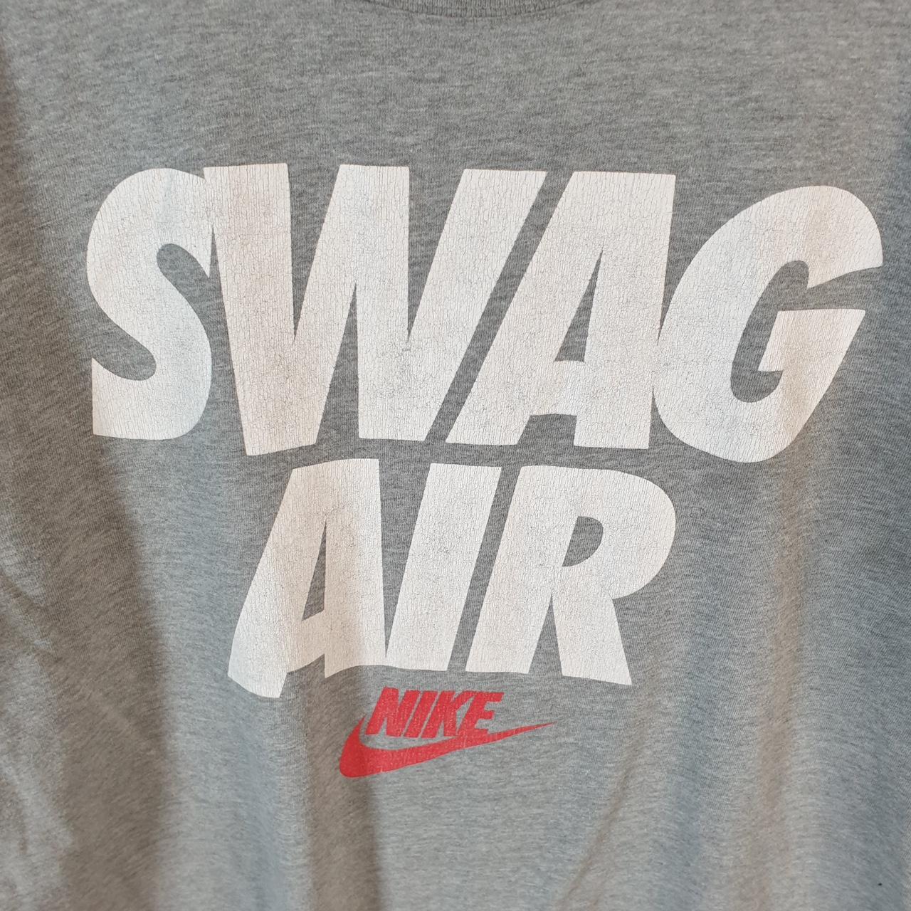 Vintage Nike Swag Air Club T Shirt Men’s Medium Grey Logo Swoosh Athletic