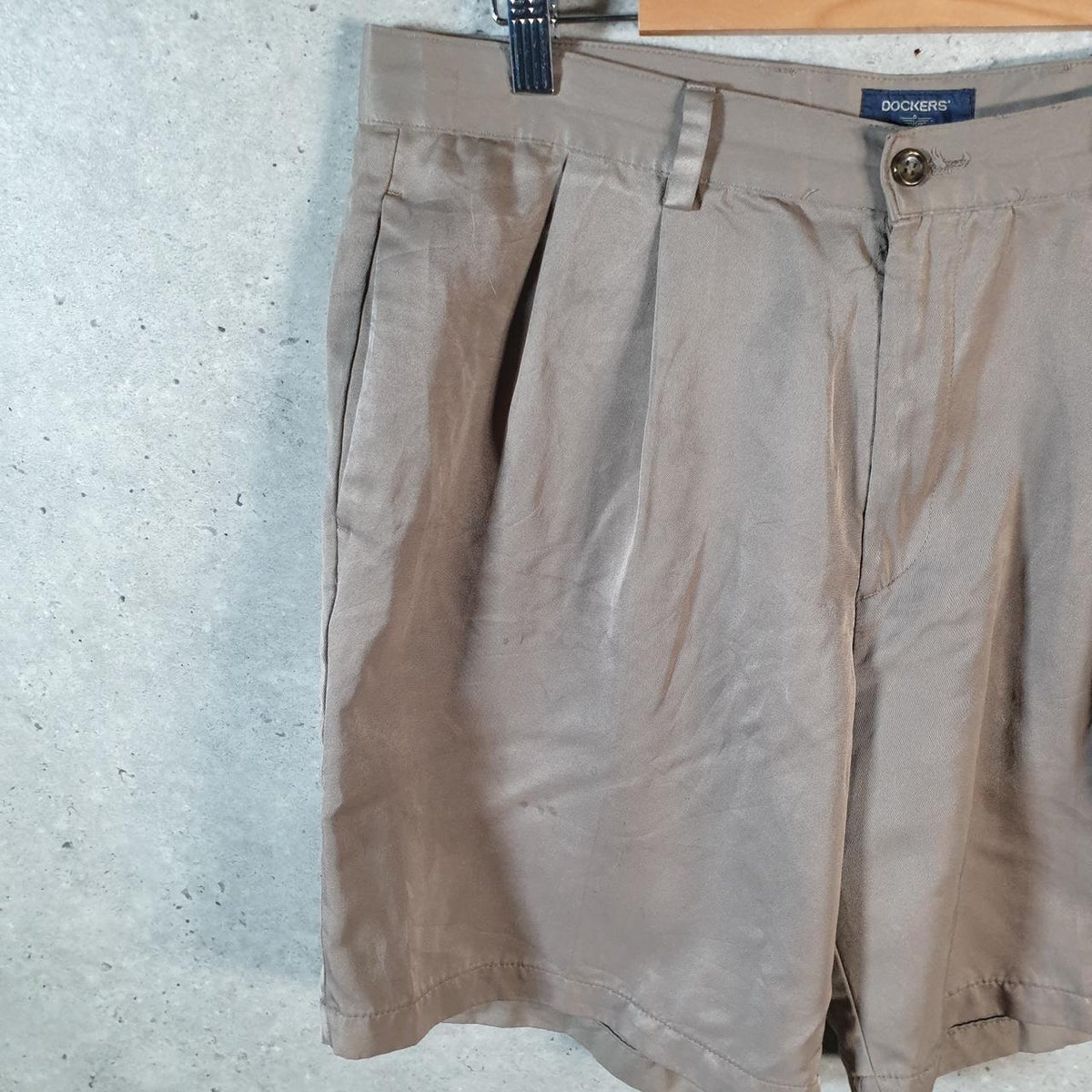 Vintage Dockers Chino Shorts Jorts Cargo Men’s W36 Brown Baggy Cotton A4269