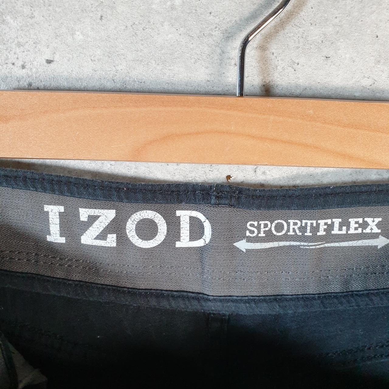 Vintage Izod Golf Chino Shorts Jorts Cargo Men’s W38 Black Baggy Cotton