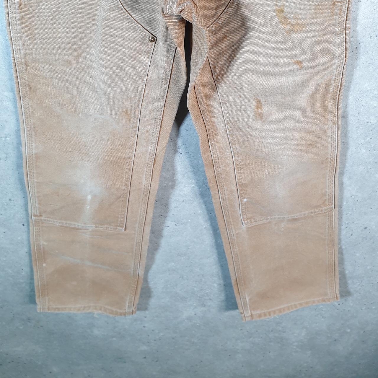 Vintage Carhartt Carpenter Double Knee Trousers Mens W29 L28 Brown Loose Original Fit