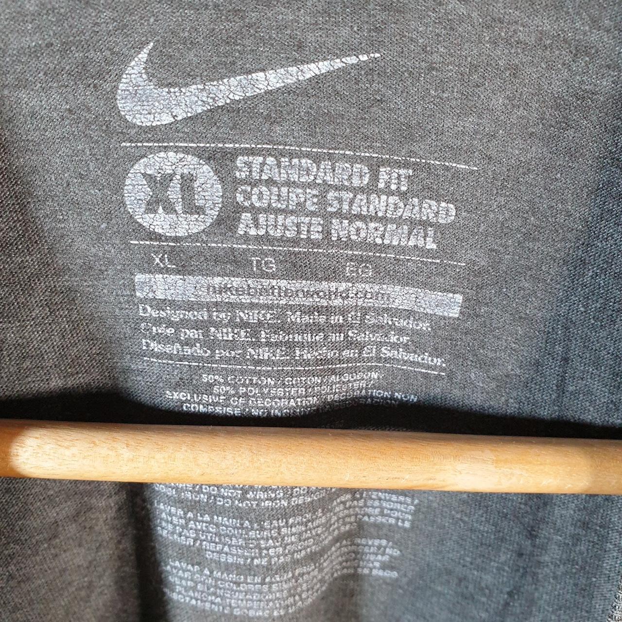 Vintage Nike T Shirt Men’s XL Grey Printed Single Swoosh Logo Athletic C8268