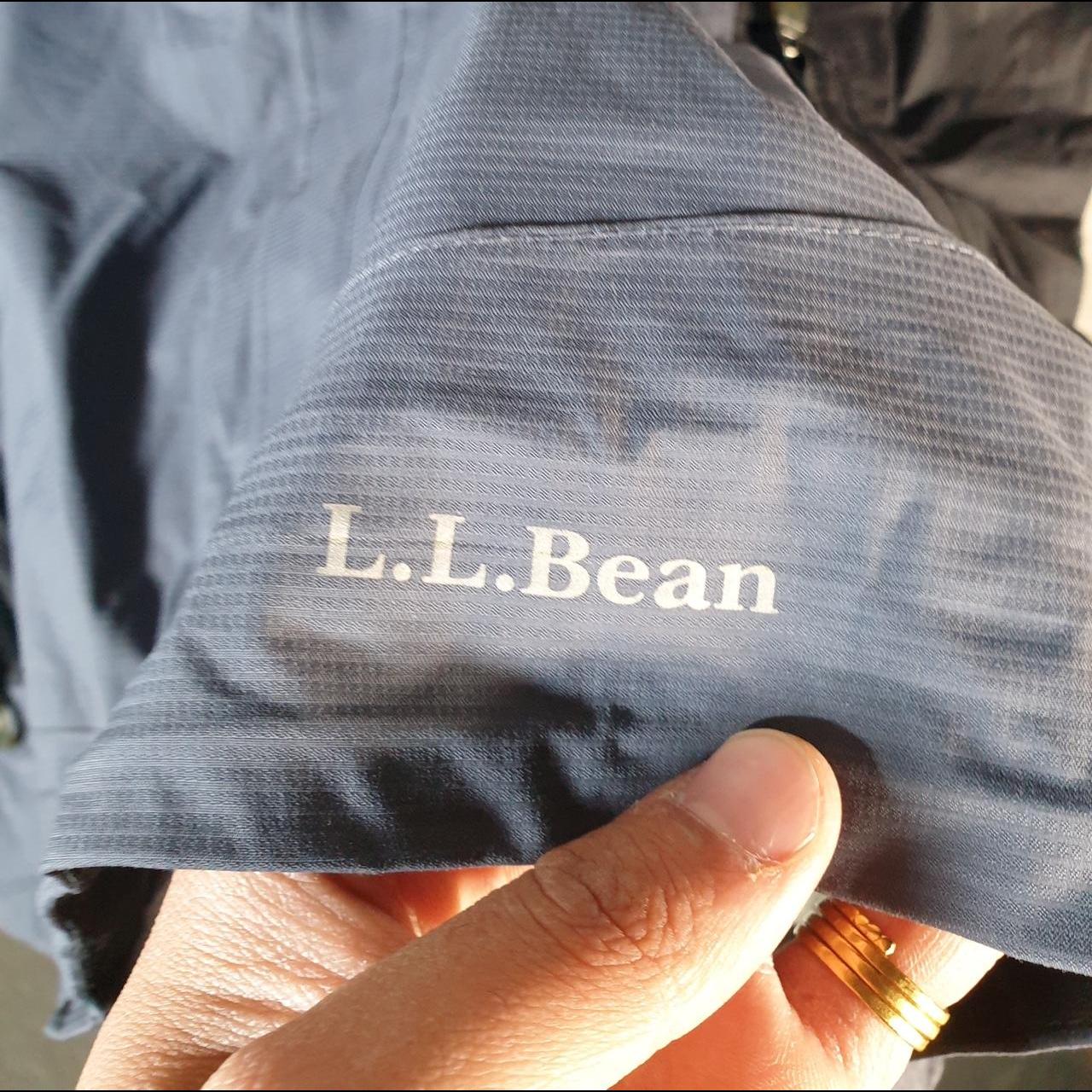 Vintage L.L. Bean Outdoors Nylon Jacket Mens XL Grey Waterproof Hooded
