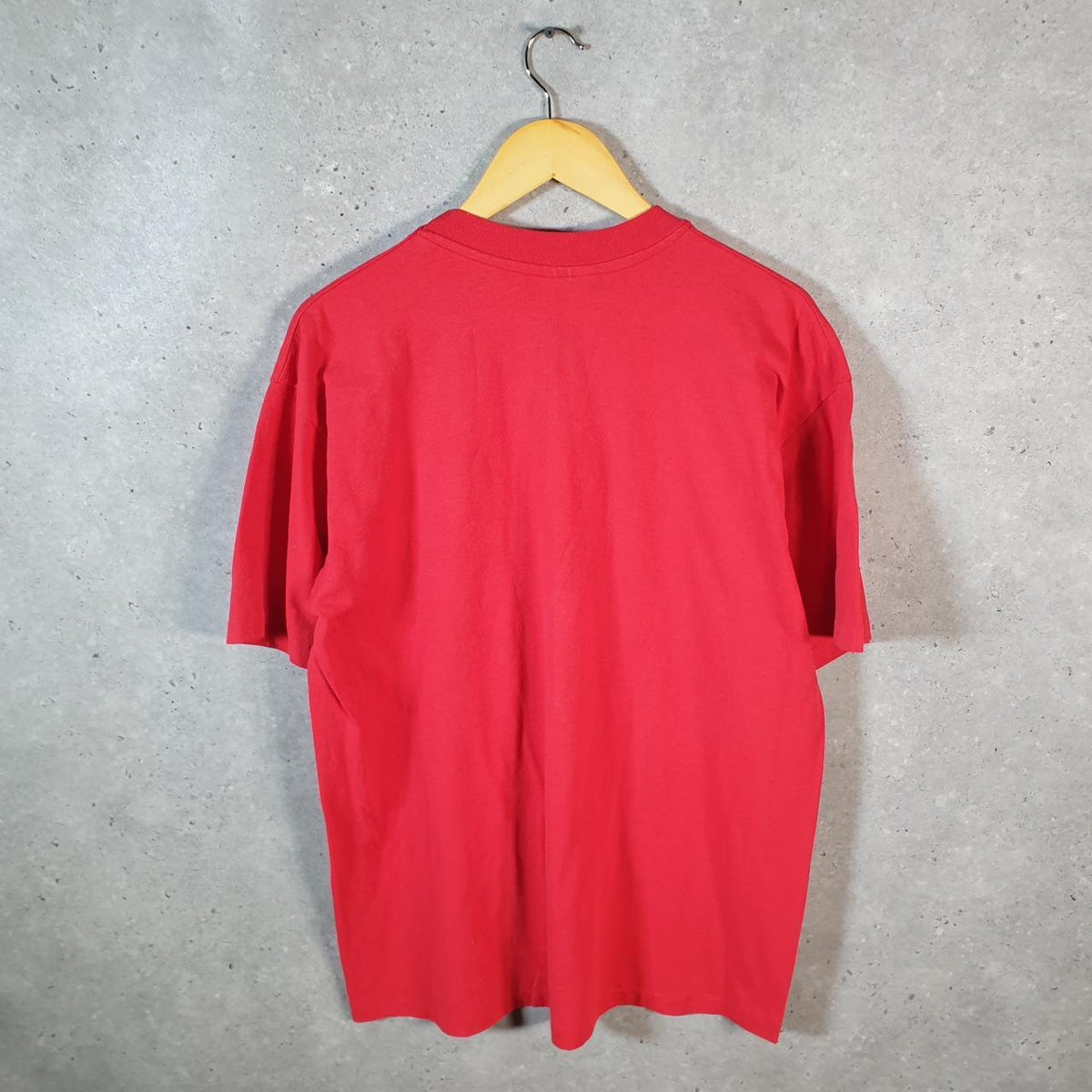 Vintage Hanes Douglas Tunnel Express 90s USA Single Stitch T Shirt Men’s XL Red C9429