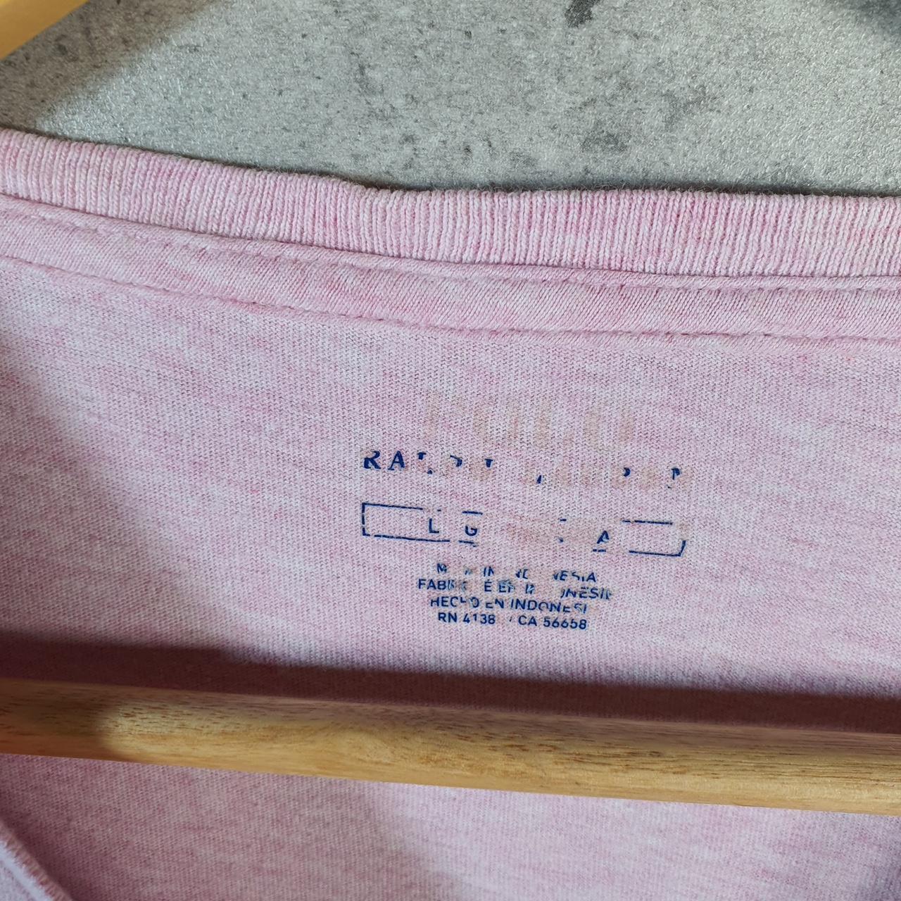 Vintage Ralph Lauren Polo Sport T Shirt Men’s Large Pink Classic Fit Embroidered Pony C8671