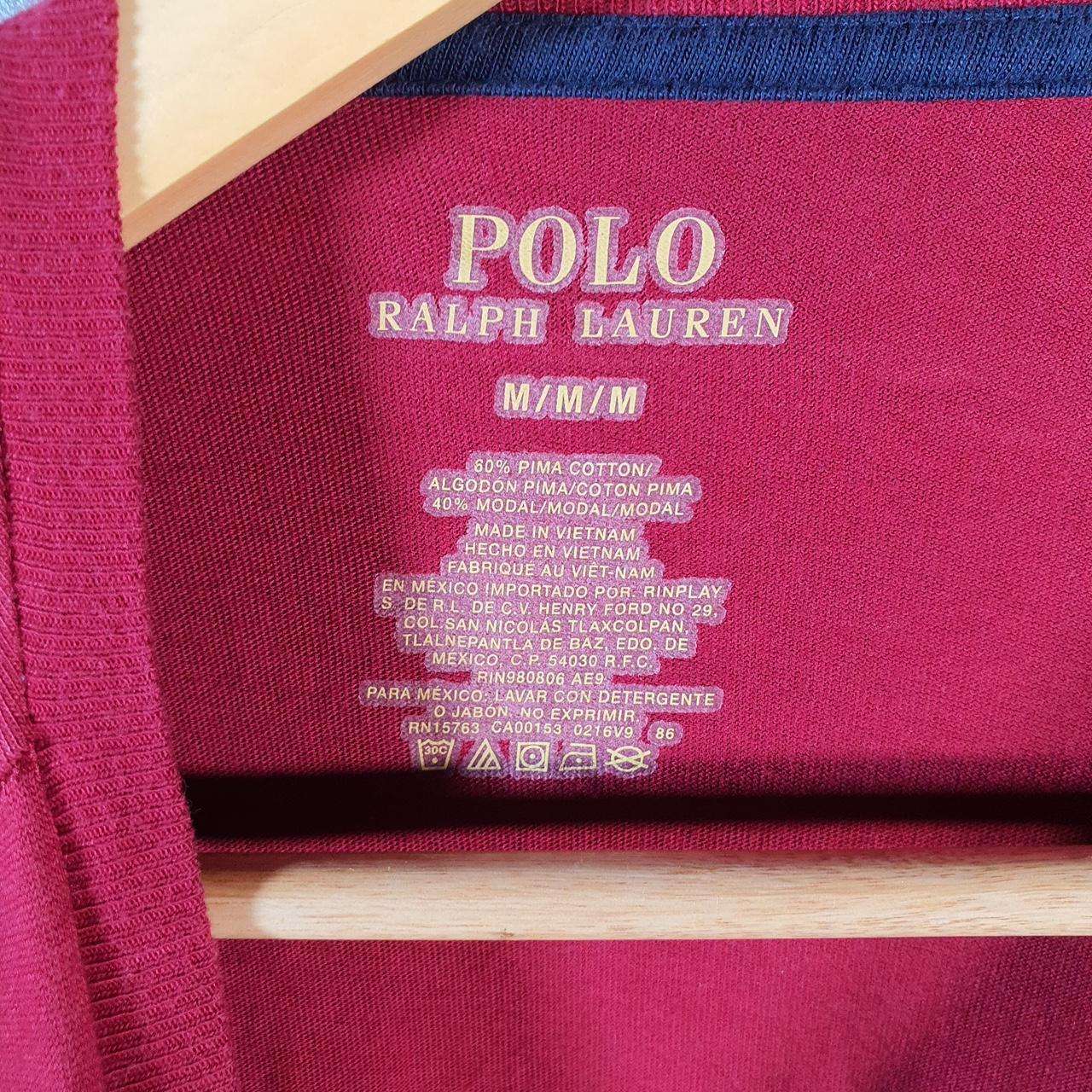 Vintage Ralph Lauren Polo T Shirt Men’s Medium Red Embroidered Pony Classic Fit C9118