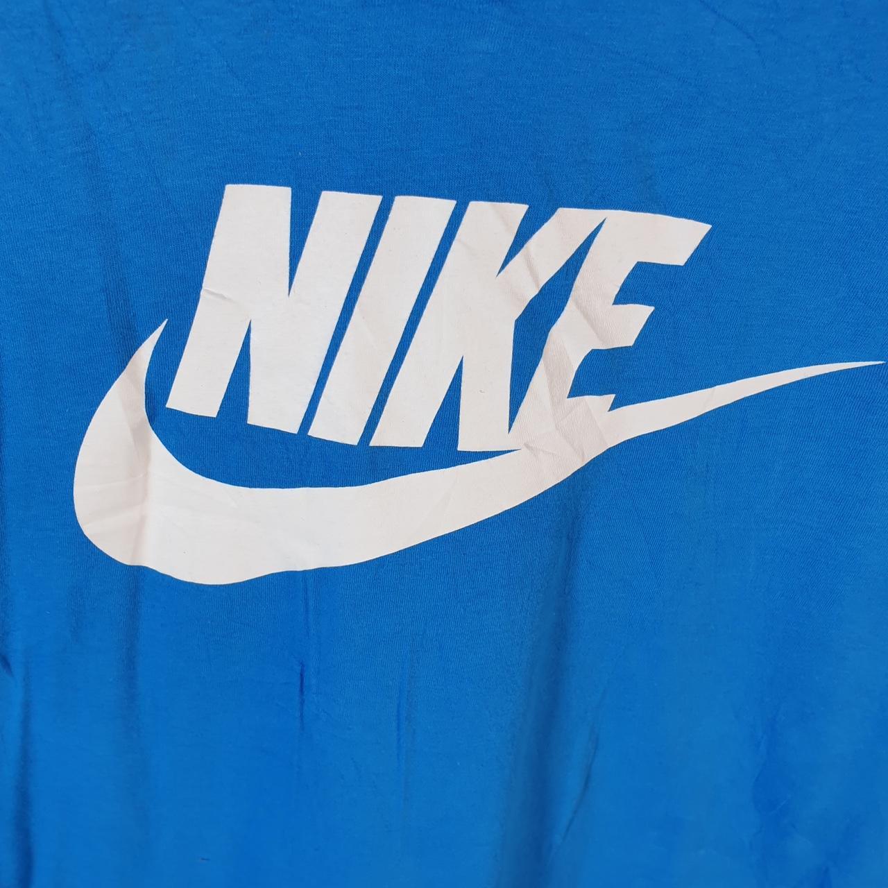 Vintage Nike Club Printed T Shirt Men’s Large Casual Blue Swoosh Athletic