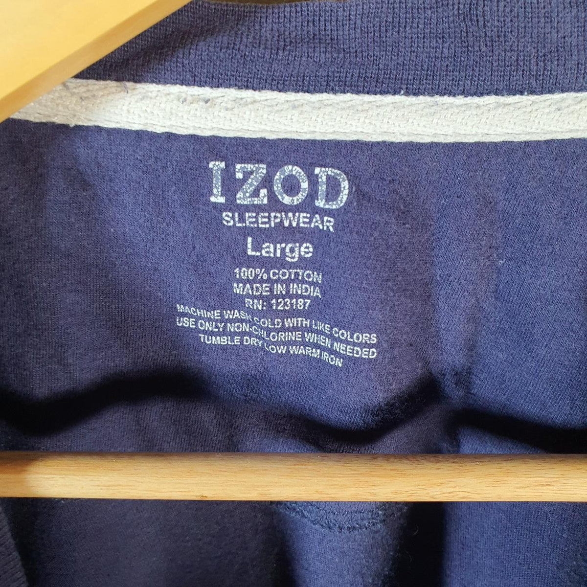 Vintage Izod Sleepwear T Shirt Men’s Large Navy Blue Classic Fit
