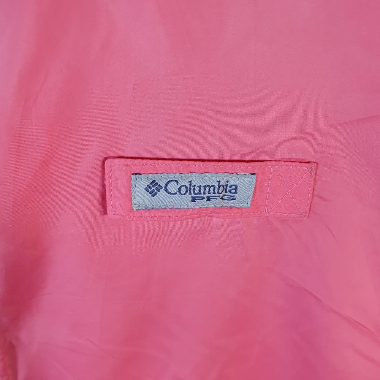 Vintage Columbia PFG Windbreaker Track Jacket Womens Medium Pink USA Athletic