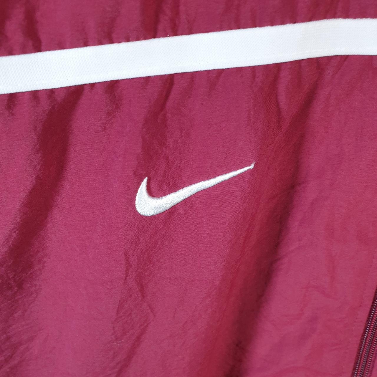 Vintage Nike Team Windbreaker Track Jacket Mens XL Burgundy Red USA Swoosh Full Zip