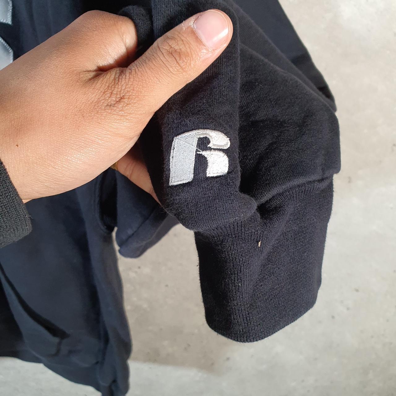 Vintage Russell Athletic Pro 10 Solos Hoodie Men’s Large Black Pullover Baggy