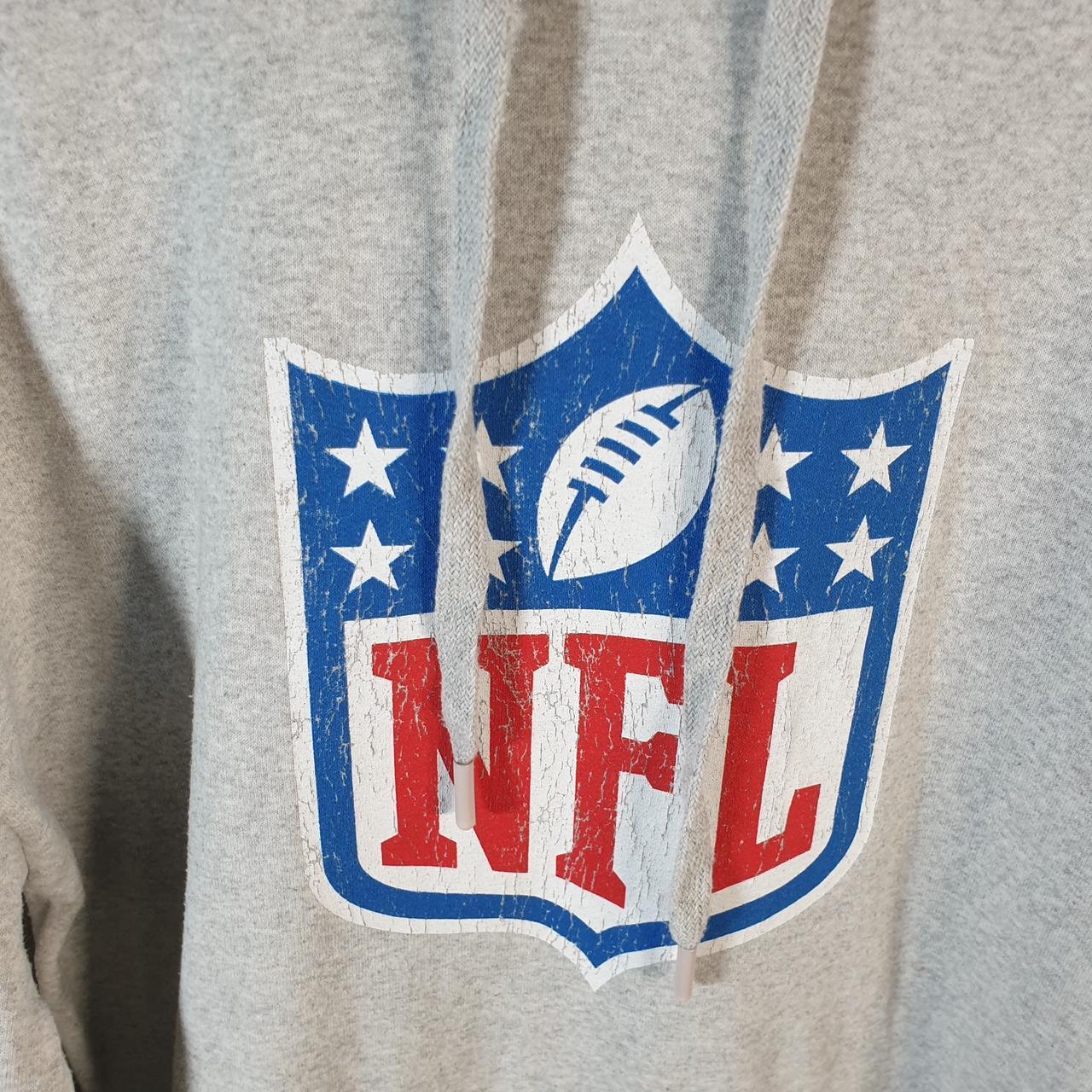 Vintage NFL Spellout Hoodie Mens Small Grey Pullover USA Pro Sport