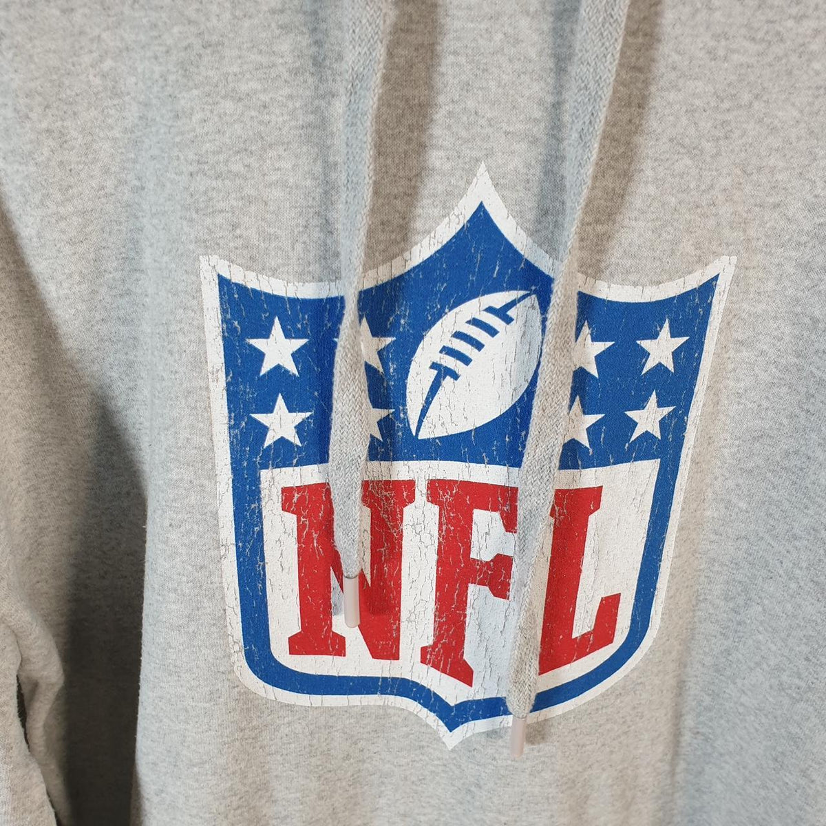 Vintage NFL Spellout Hoodie Mens Small Grey Pullover USA Pro Sport