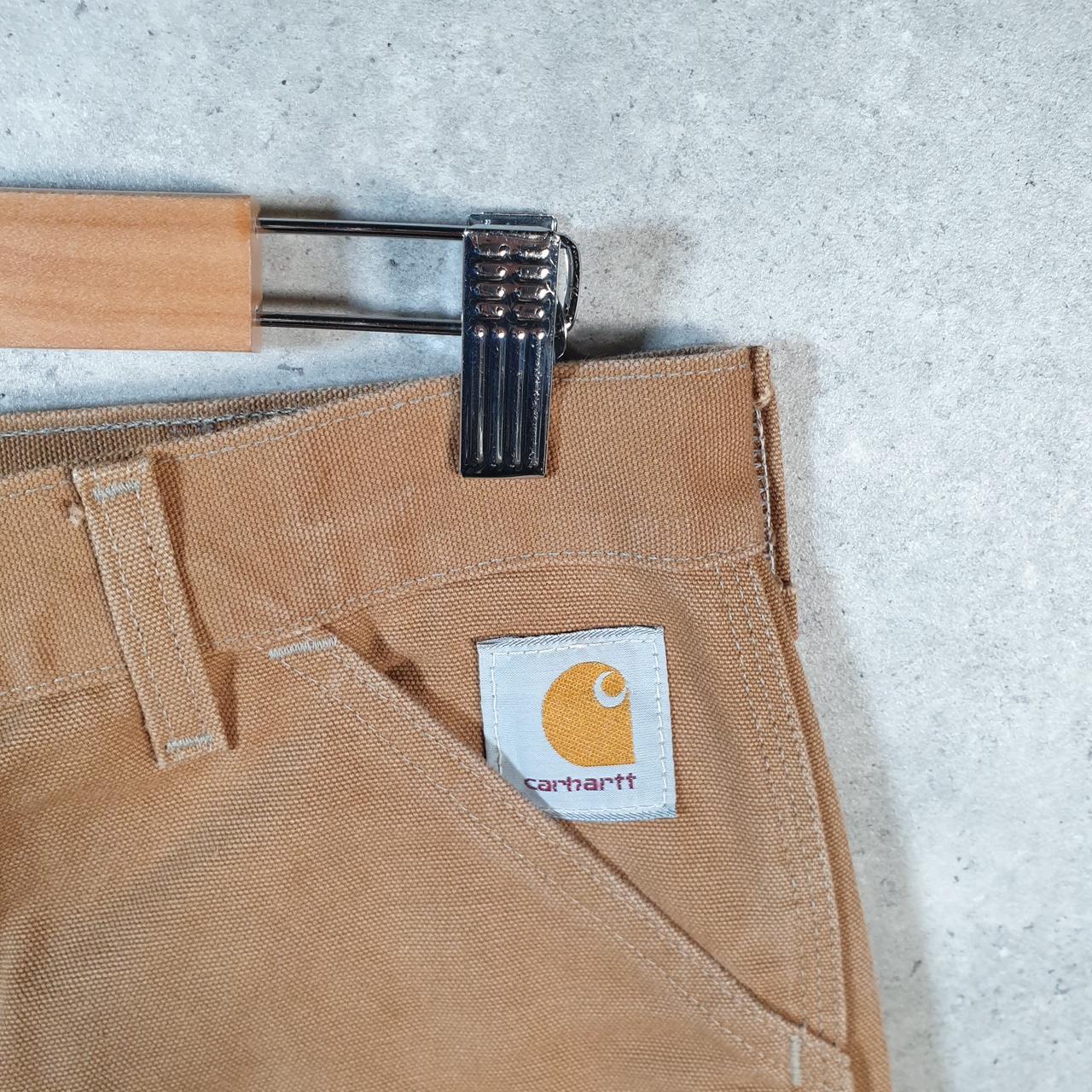 Vintage Carhartt Carpenter Double Knee Trousers Mens W34 L30 Brown Original Fit Workwear