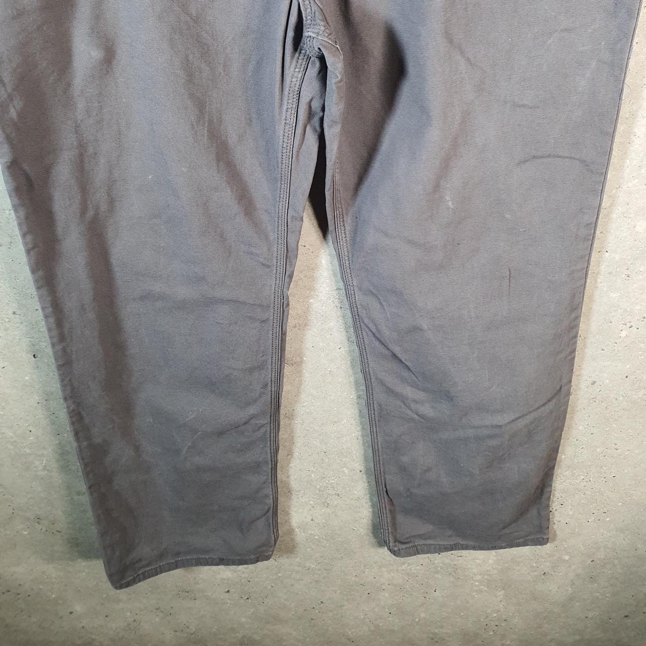 Vintage Carhartt Carpenter Trousers Mens W42 L30 Grey Relaxed Fit Workwear USA