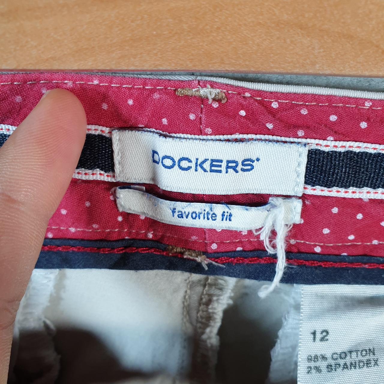 Vintage Dockers Chino Shorts Jorts Cargo Womens W32 Beige Baggy Cotton A4292