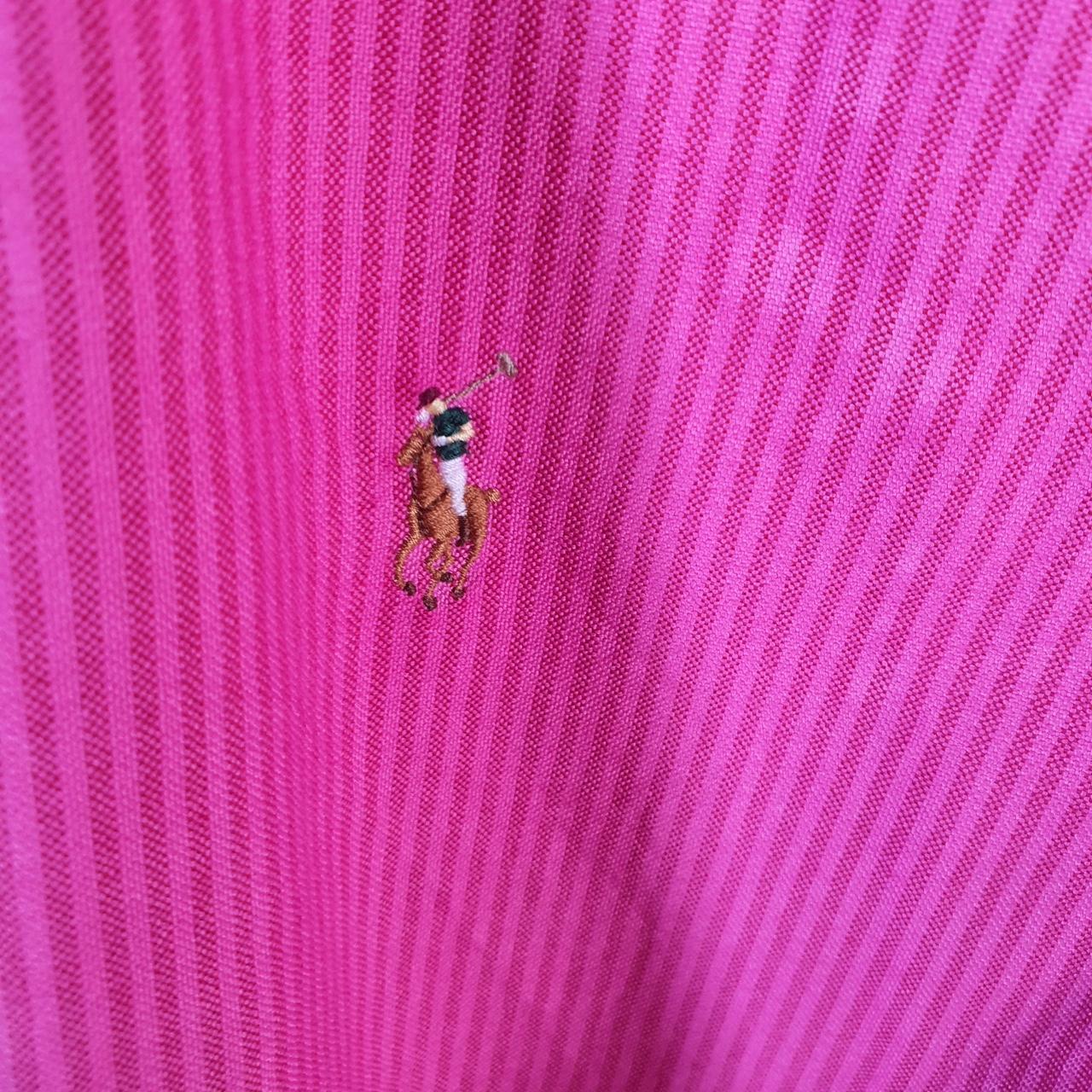 Vintage Ralph Lauren Button Down Shirt Men’s Large Pink Classic Cotton Pony Casual Big Fish Vintage