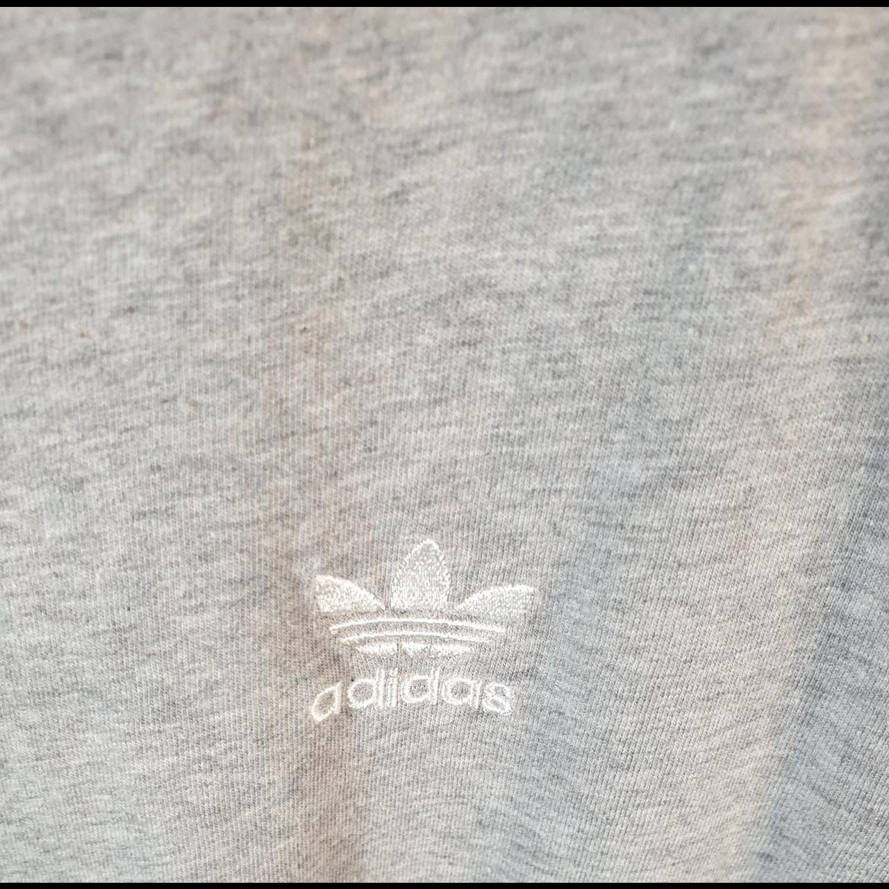Vintage Adidas Embroidered Trefoil Retro T Shirt Mens Large Grey Logo Athletic