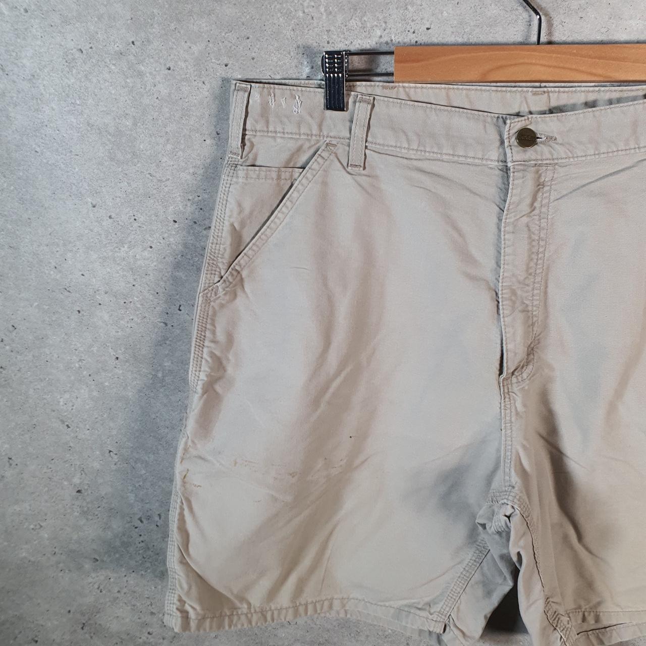 Vintage Carhartt Baggy Carpenter Shorts Jorts Cargo Men’s W38 Beige Relaxed Fit Workwear A4864