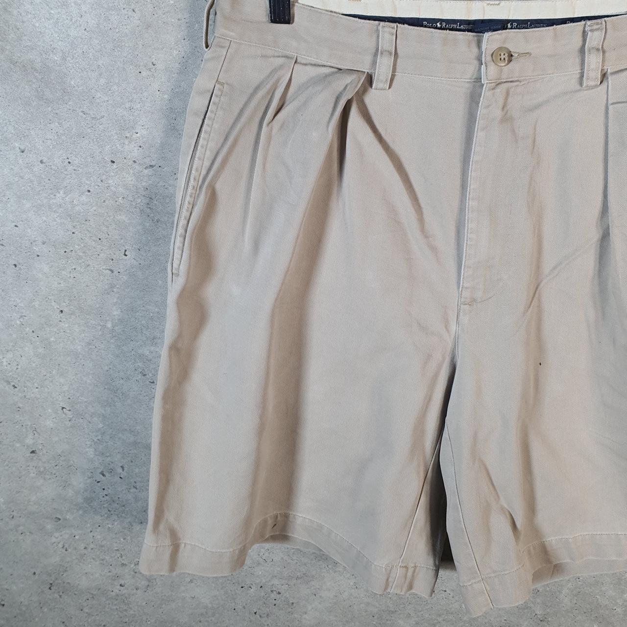 Vintage Ralph Lauren Polo Shorts Jorts Chino Cargo Men’s W34 Brown Baggy Cotton