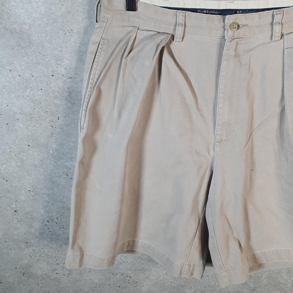 Vintage Ralph Lauren Polo Shorts Jorts Chino Cargo Men’s W34 Brown Baggy Cotton