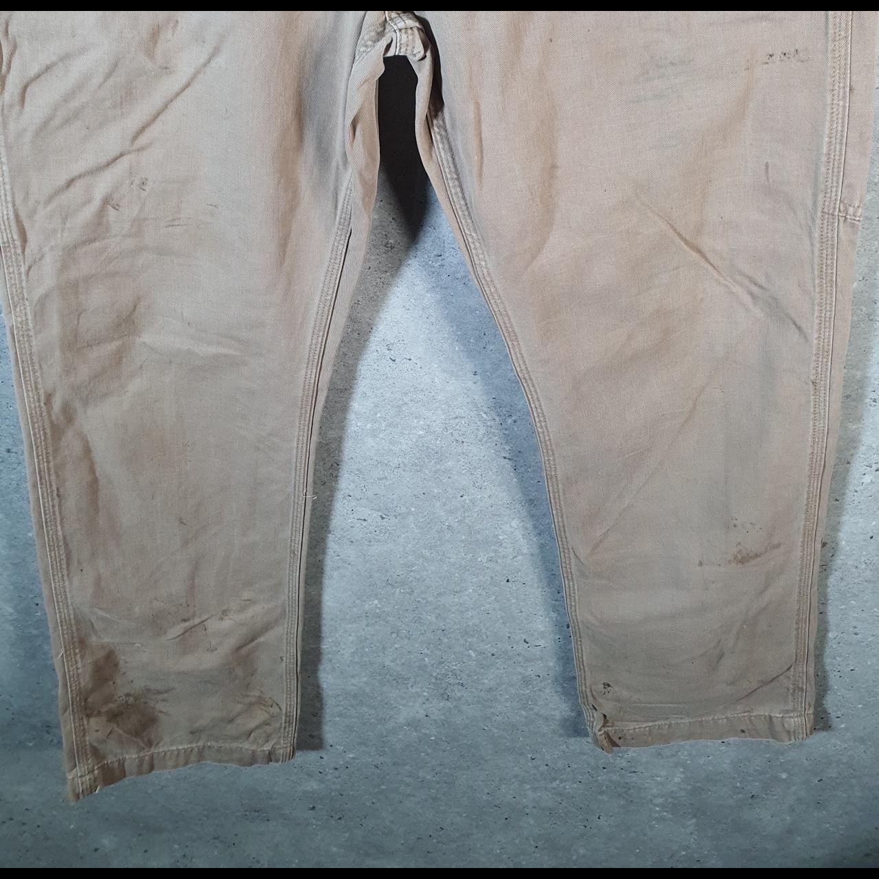 Vintage Carhartt Carpenter Trousers Mens W34 L32 Brown Relaxed Fit Workwear