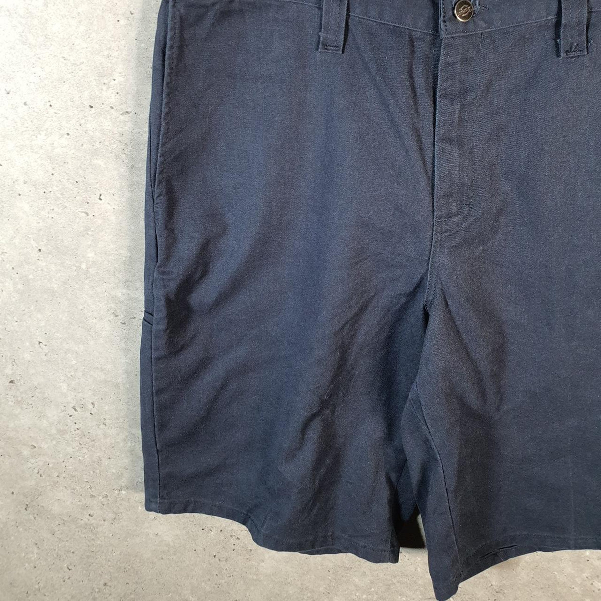 Vintage Dickies Carpenter Shorts Jorts Cargo Men’s W36 Navy Blue Regular Fit Baggy Workwear Big Fish Vintage