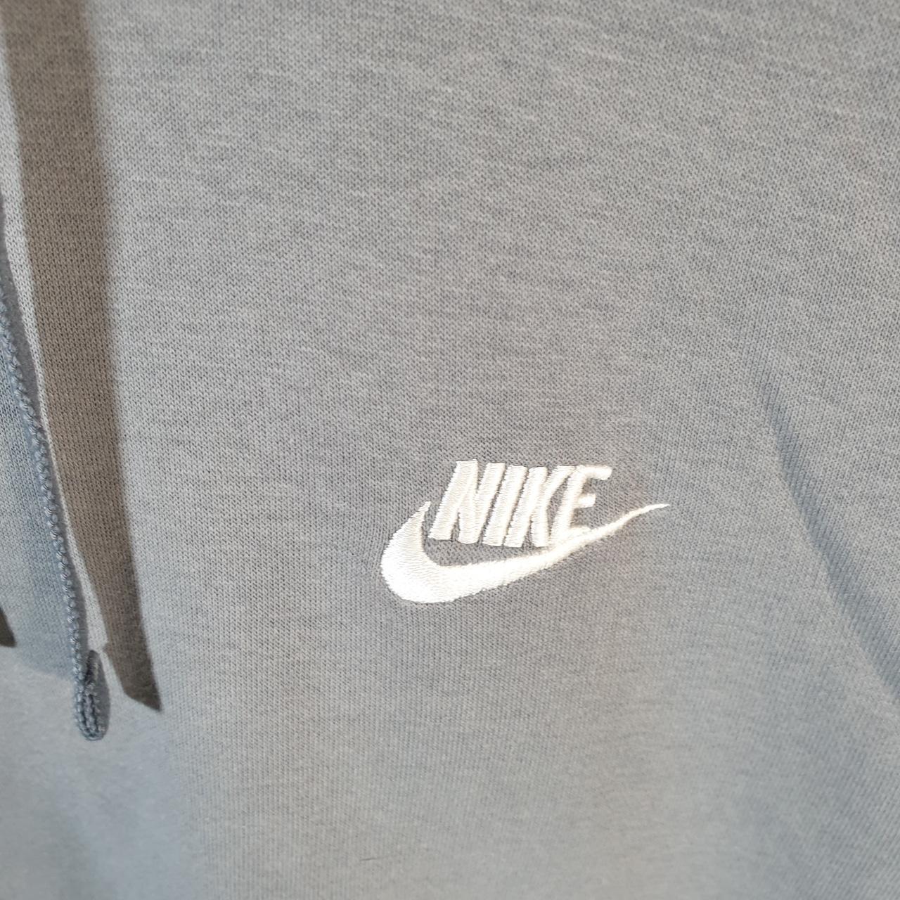 Vintage Nike Club Embroidered Hoodie Men’s XL Grey Swoosh Y2K Pullover