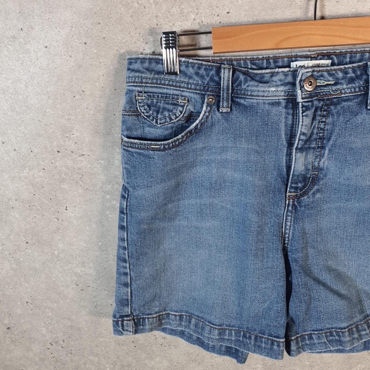 Vintage Lee Baggy Shorts Jorts Cargo Womens W30 Blue Denim Relaxed Cargo
