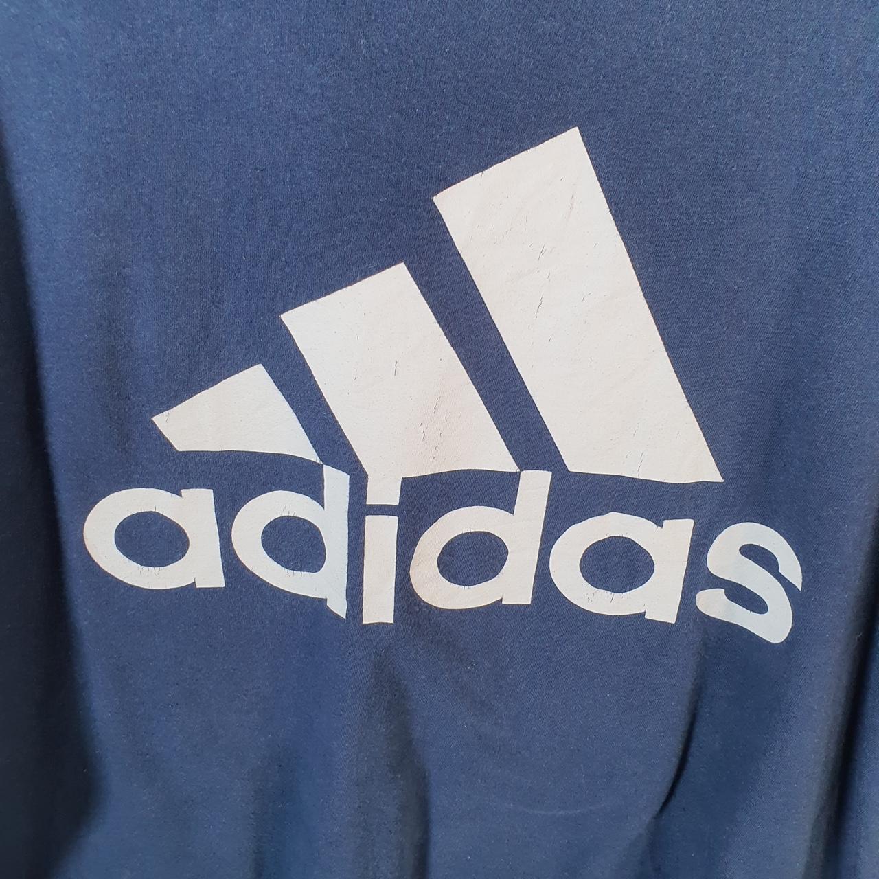 Vintage Adidas Go To Tee T Shirt Men’s Large Navy Blue Three Stripes Logo Athletic