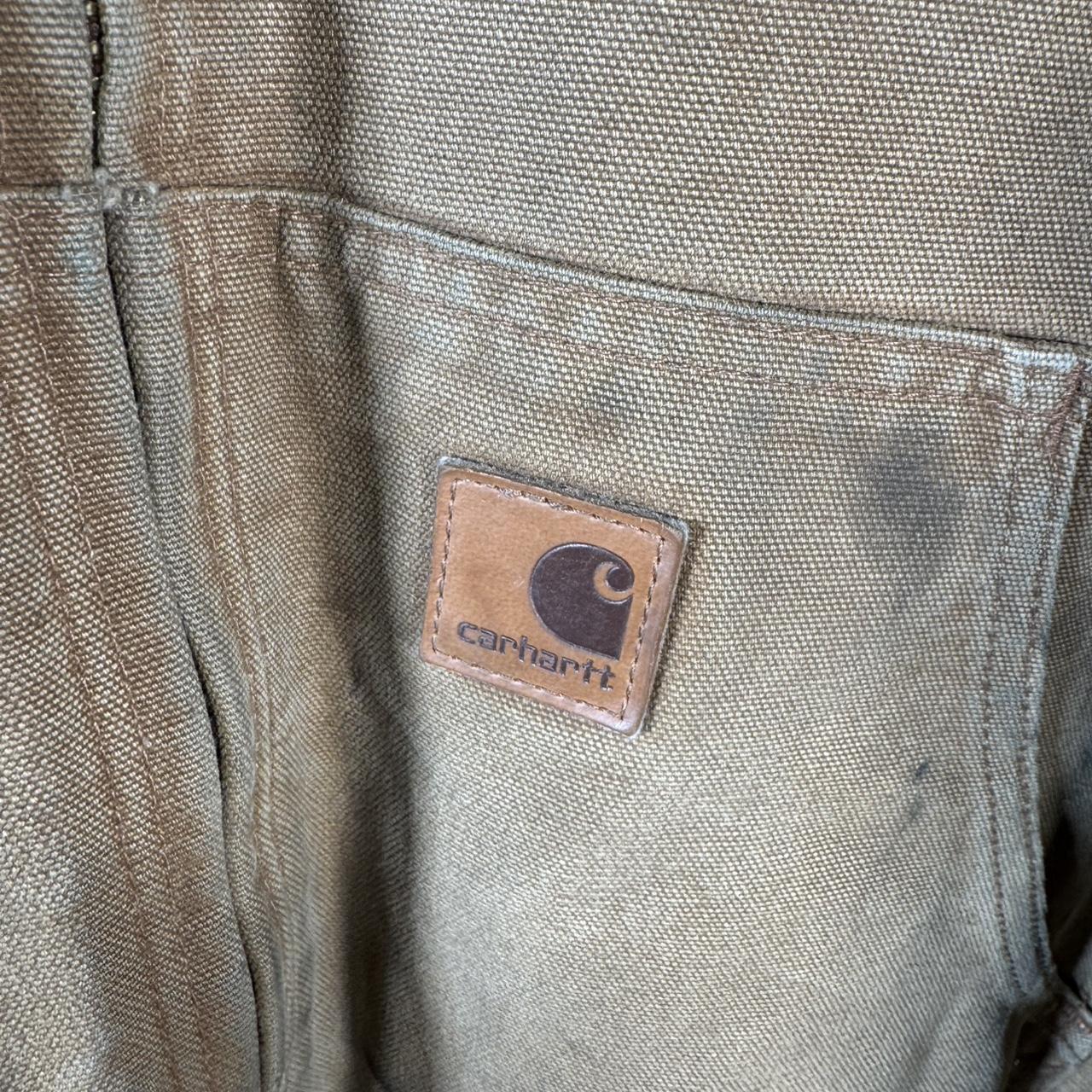 Vintage Carhartt Active Hooded Jacket Men’s XL Tan Brown Workwear Canvas USA