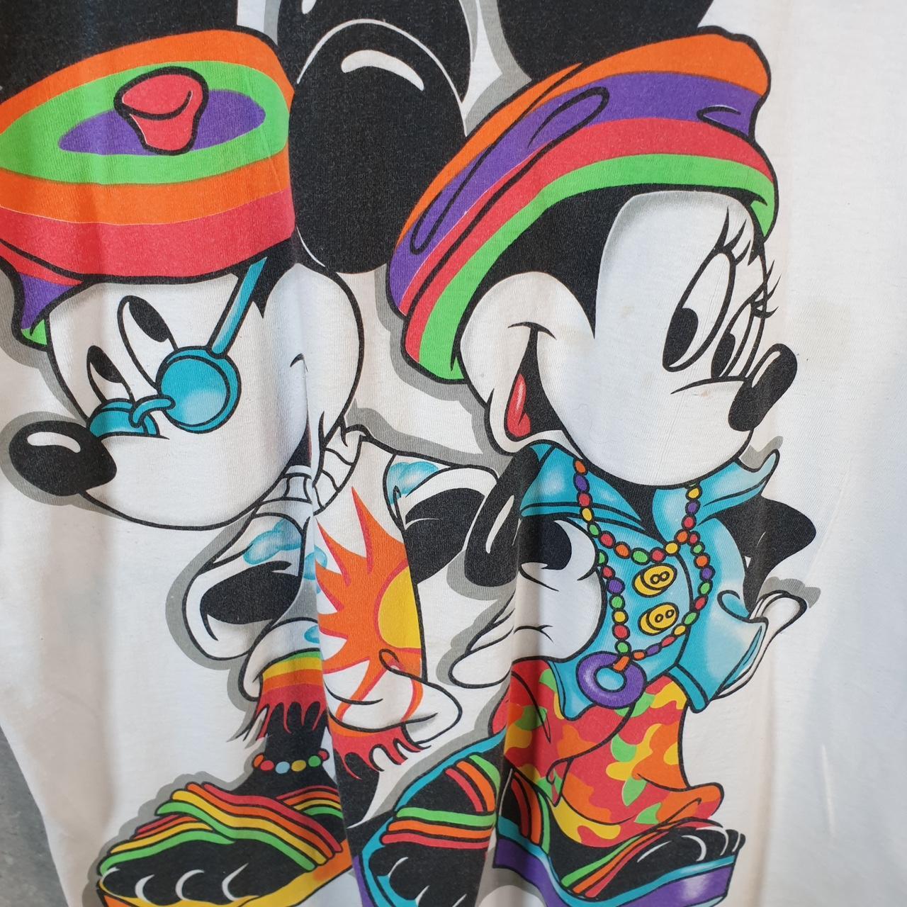 Vintage Mickey Mouse Graphic 90s USA Single Stitch T Shirt Men’s XL White