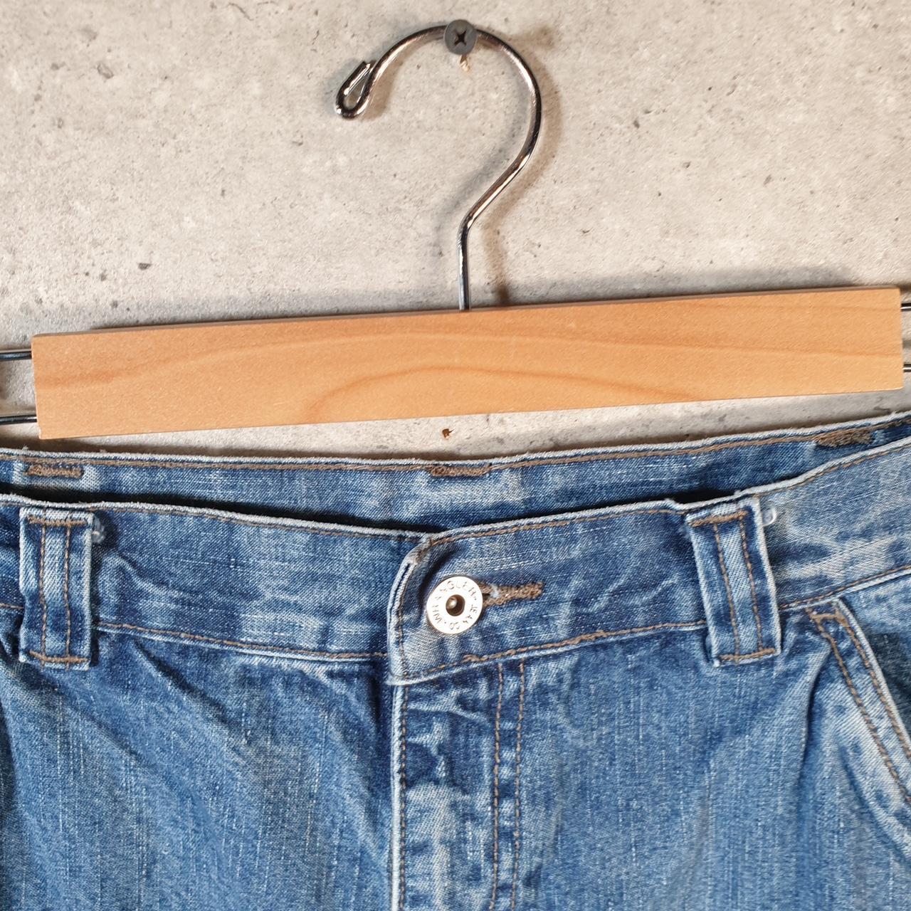 Vintage Wrangler Denim Shorts Jorts Cargo Men’s W36 Relaxed Blue Baggy Cotton